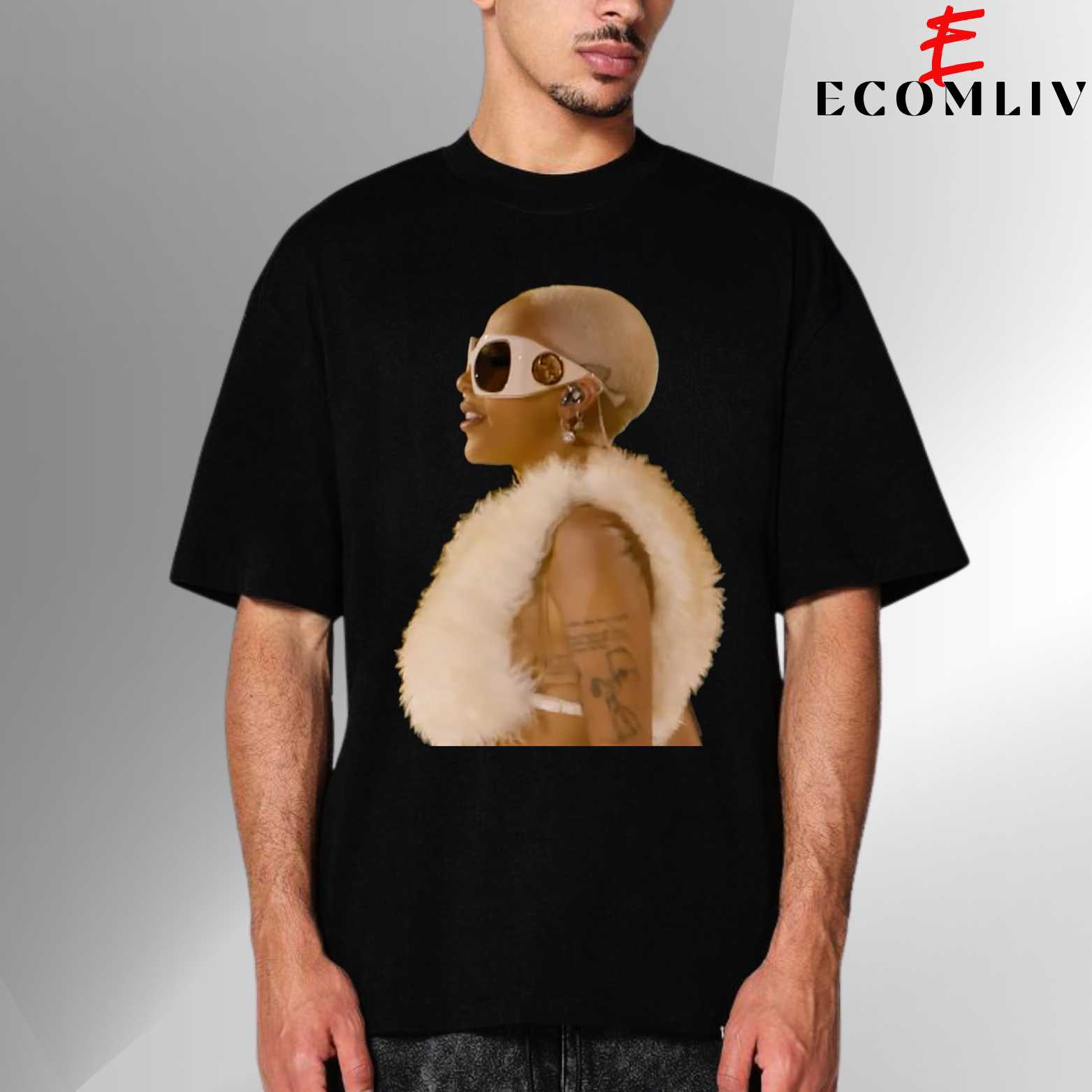 Doja Cat Face T-Shirt, Pop Star Streetwear Tee